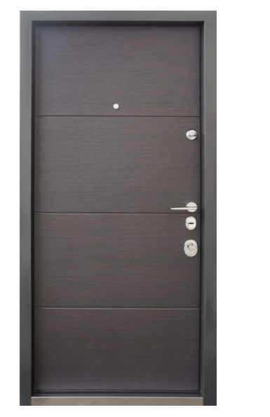 Дверь входная в квартиру QDoors Авангард Горизонт AL левая 850х2050 мм Венге темный горизонт/Венге темный горизонт (8)
