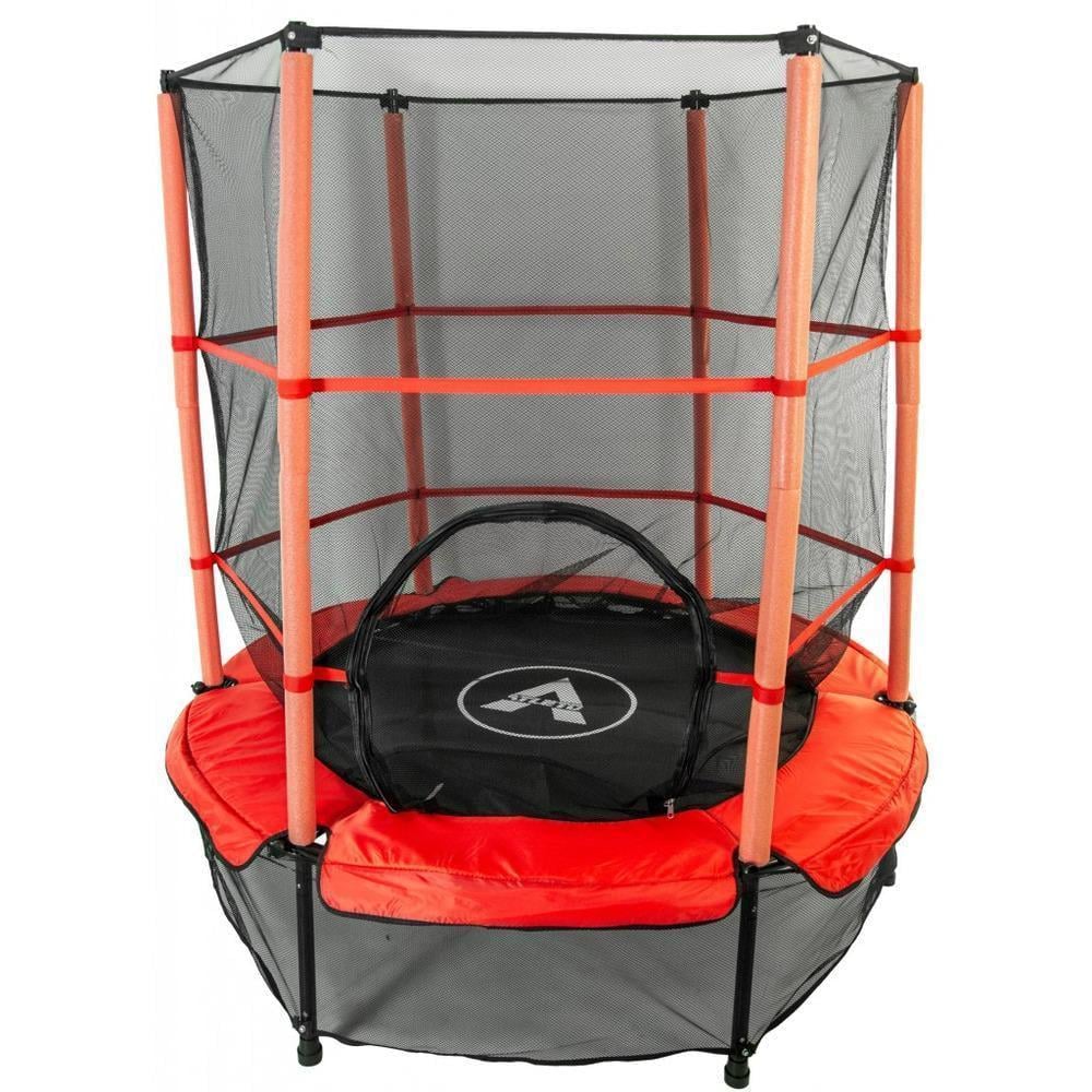 Батут дитячий кімнатний Atletoіз сіткою 140 см Червоний (14-76-21000401)