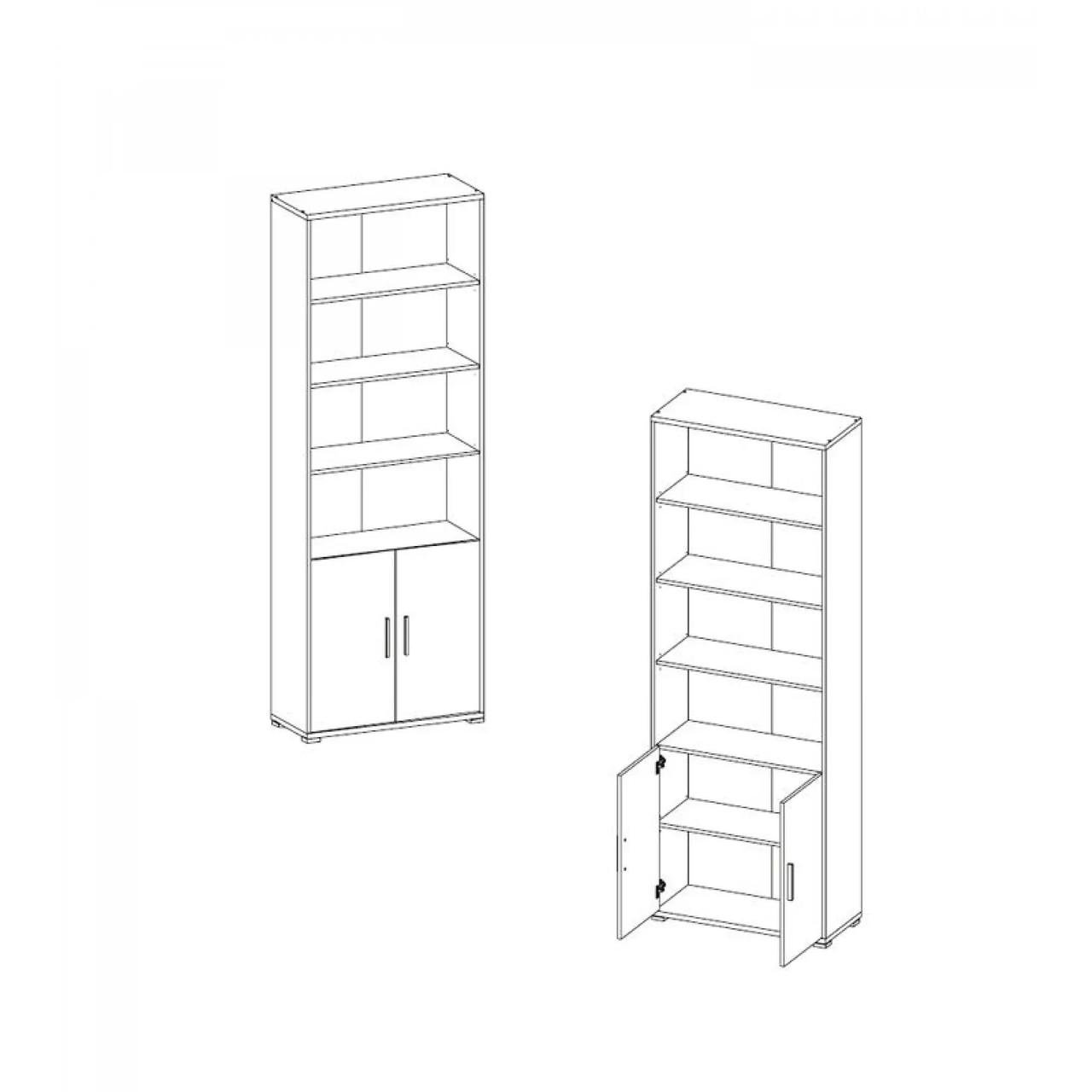 Пенал відкритий Гербор Кабі REG 2D/220 Попелястий/Антрацит (GRB-1238) - фото 2 Пенал відкритий Гербор Кабі REG 2D/220 Попелястий/Антрацит (GRB-1238) - фото 2