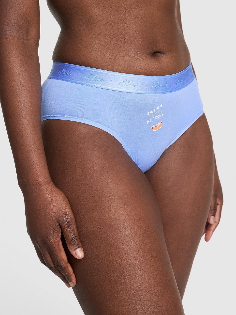Трусики женские Victoria's Secret Logo Cotton Hiphugger M Синий (2734675773)