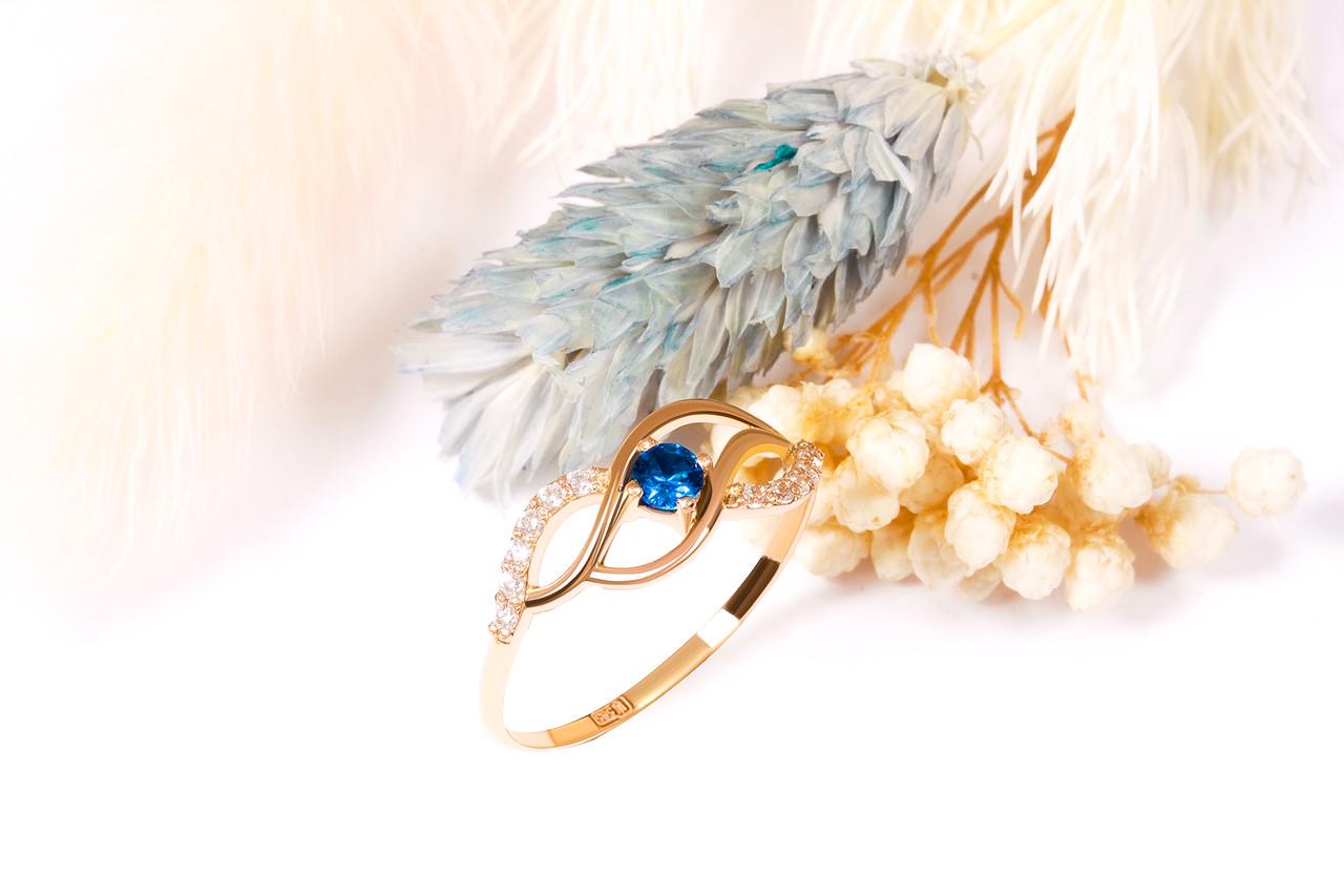 Кільце з червоного золота з сапфіром (2243943427)