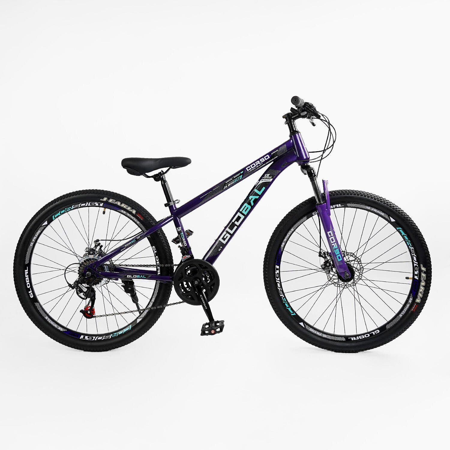 Велосипед гірський Corso Global 26"/13" Фіолетовий (509998385)