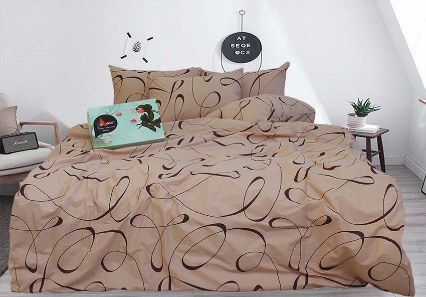Комплект постельного белья TAGtekstil двуспальный наволочки 70x70 см (R4047beige)