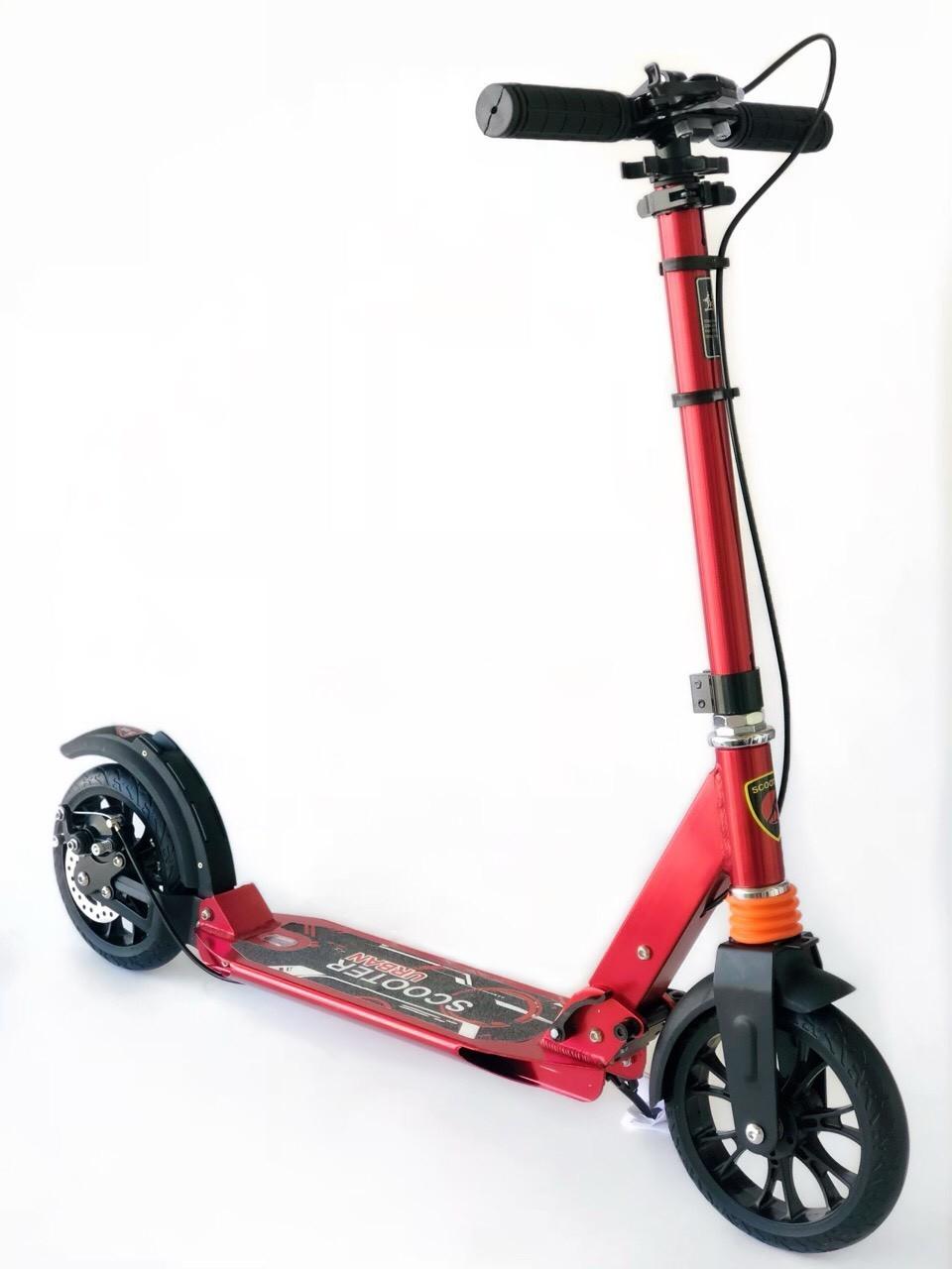 Самокат Scooter 117-B2 с дисковыми тормозами Красный (7562441)