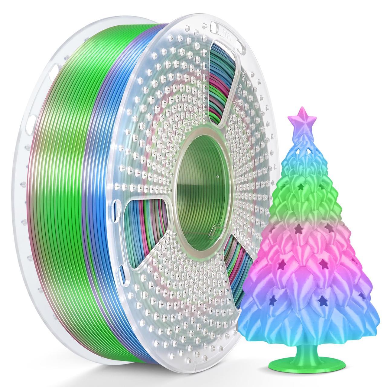 Пластик SUNLU Silk PLA Rainbow 06 PLA 1 кг 1,75 мм (33468512)