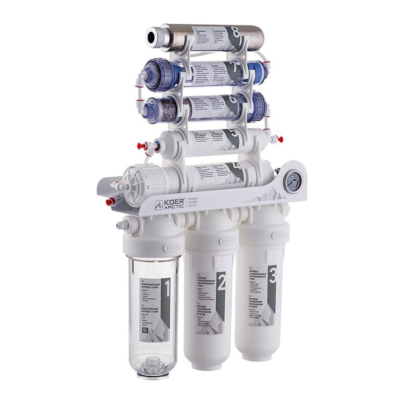 Фильтр обратного осмоса KOER ARCTIC KV.08A с минерализатором с УФ-лампой (KR3150)