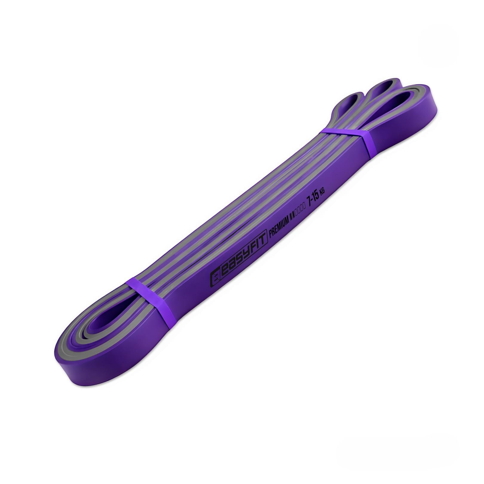 Резиновая петля Power Bands двухслойная для подтягиваний 7-15 кг Фиолетовый/Серый (EF-7-15)
