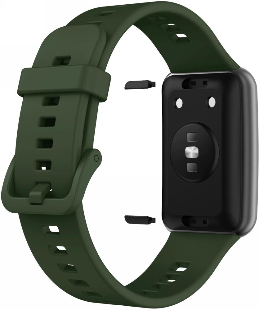 Ремешок силиконовый Jsota для Huawei Watch Fit Khaki (18457-17) - фото 1