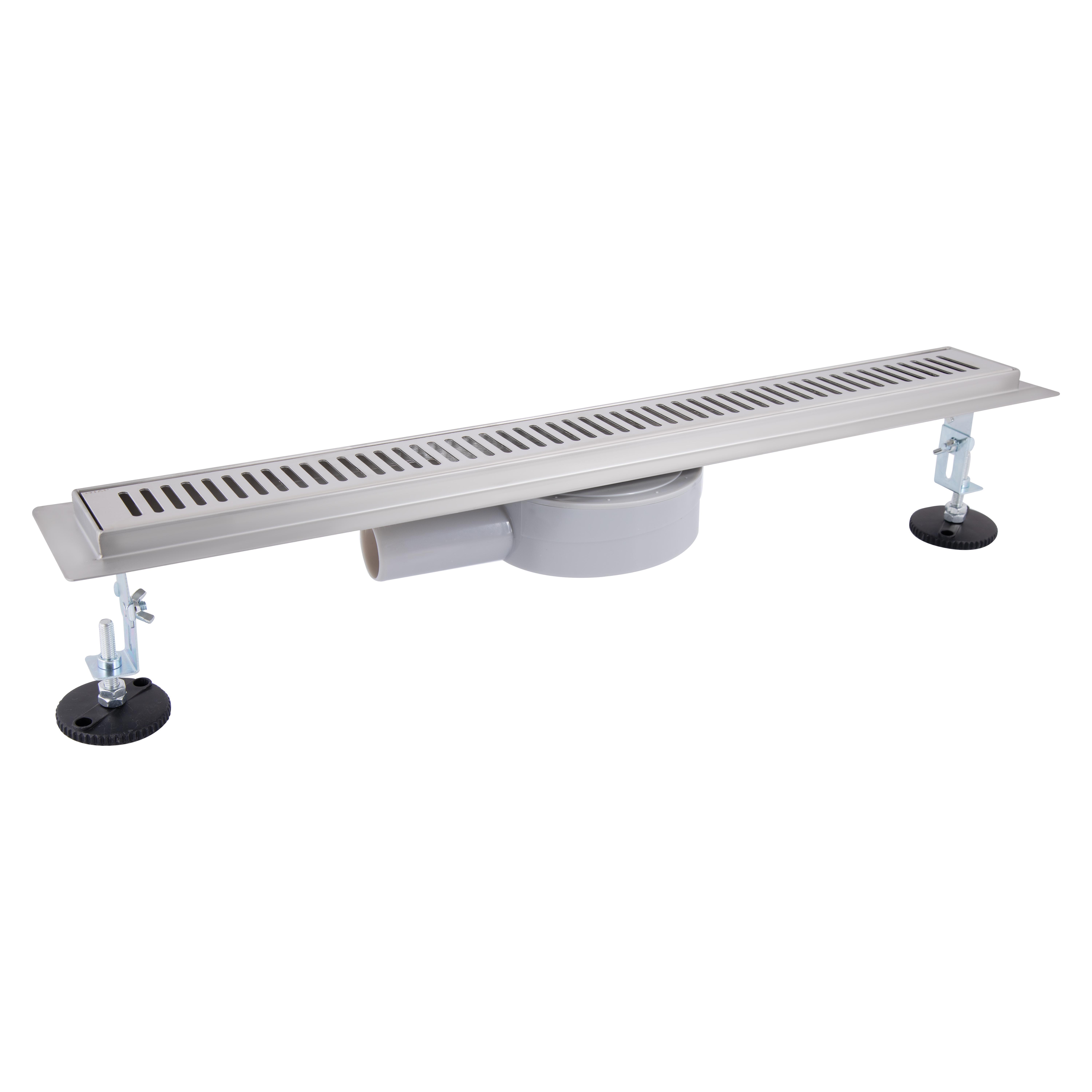 Трап линейный Qtap Scorpio FA600 поворотный сифон/сухой затвор из нержавеющей стали 700 мм