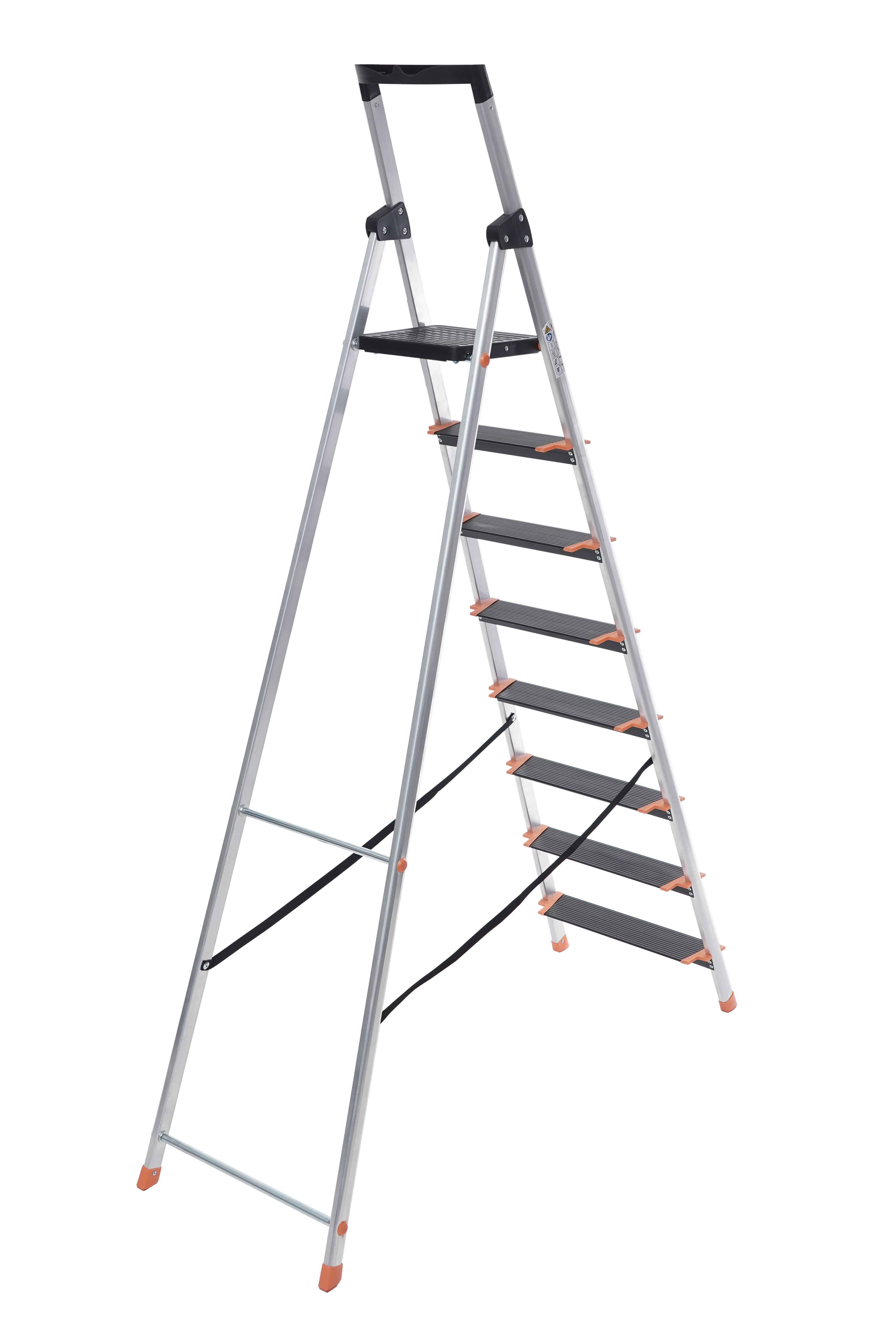 Стрем’янка алюмінієва Steppy Forta 8 на 8 сходинок (4018C) - фото 5 Стрем’янка алюмінієва Steppy Forta 8 на 8 сходинок (4018C) - фото 5