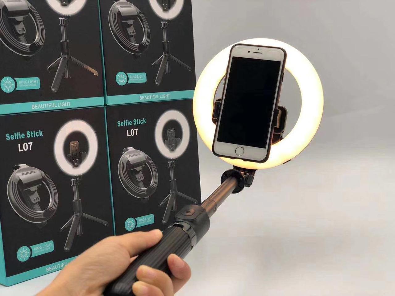 Лампа кольцевая Rias L07 LED Bluetooth 16 см Black (3_04556) - фото 6 Лампа кольцевая Rias L07 LED Bluetooth 16 см Black (3_04556) - фото 6