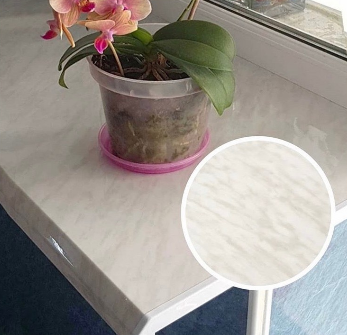 Подоконник Danke Aliant ПВХ 450 мм Marmor Classico (2682299961) - фото 5 Подоконник Danke Aliant ПВХ 450 мм Marmor Classico (2682299961) - фото 5