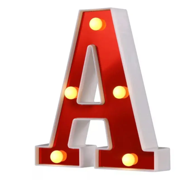 Літера об'ємна А Led маленька 16x14 см Червоний (7400/2) - фото 2 Літера об'ємна А Led маленька 16x14 см Червоний (7400/2) - фото 2