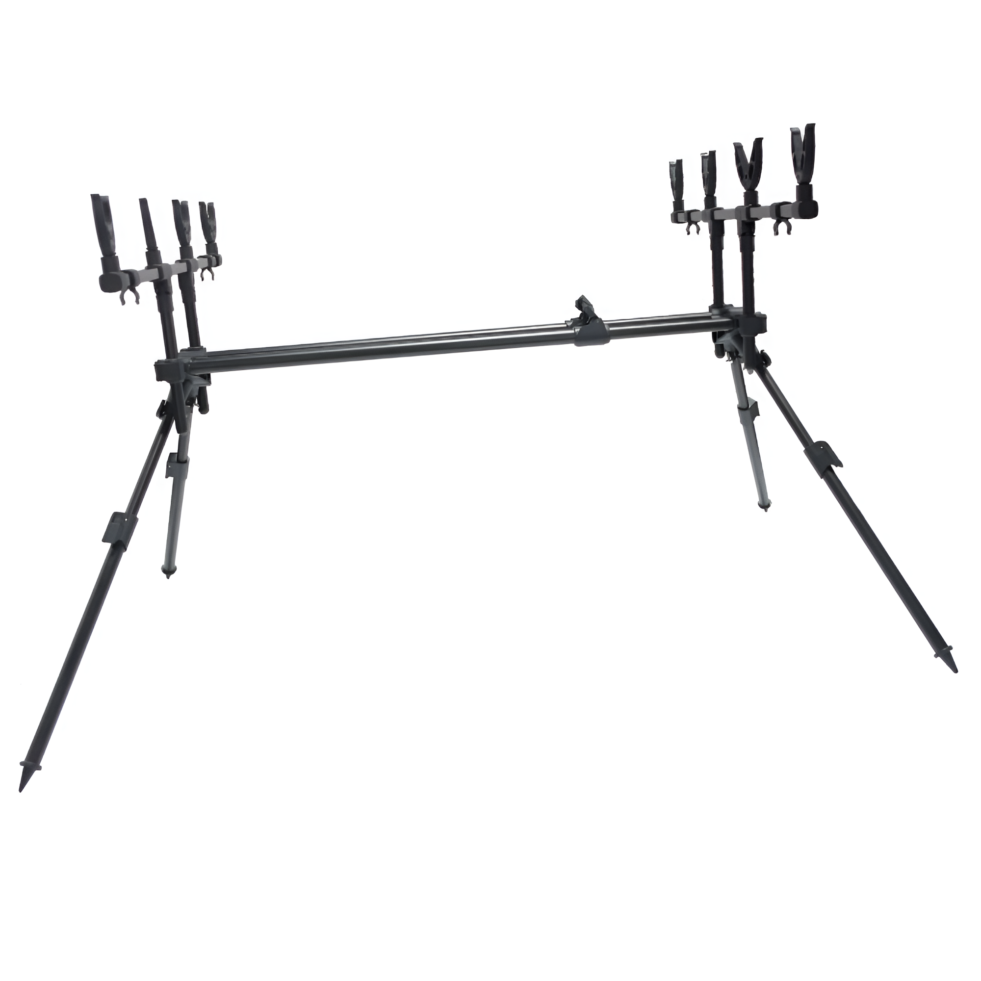 Род-под алюминиевый Sams Fish Twin Carp SF24338-4 на 4 спиннинга 65-120 см Черный (625762)