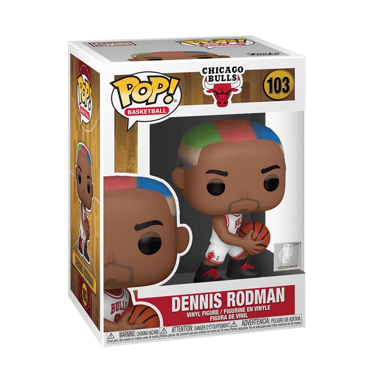 Детская игровая фигурка Funko POP коллекционная NBA Dennis Rodman Chicago Bulls Разноцветная (55216)