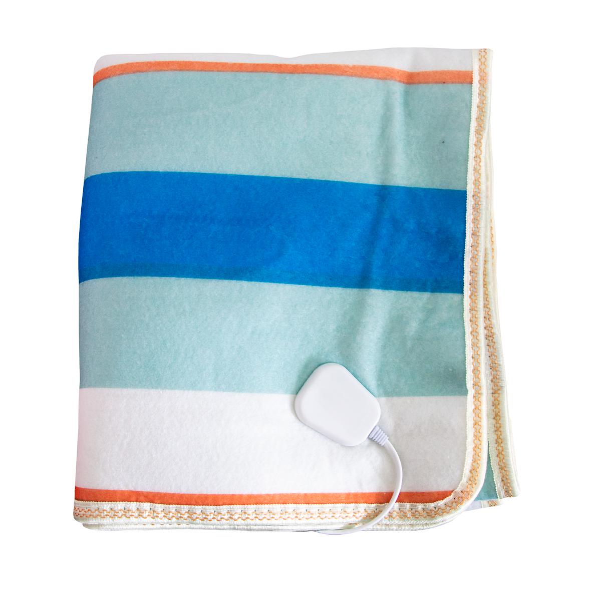 Электропростыня односпальная Electric Blanket 145х64 см полосы 50 W Разноцветный (1009417-Other)