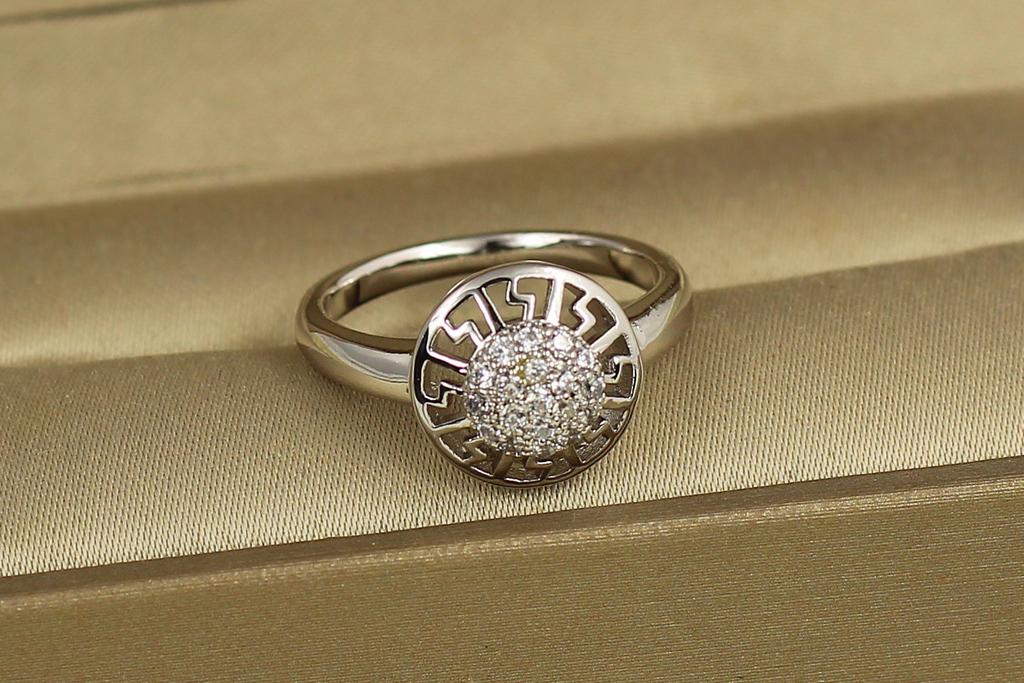 Кольцо Xuping Jewelry Греческий круг р. 16 Серебристый (30304947)