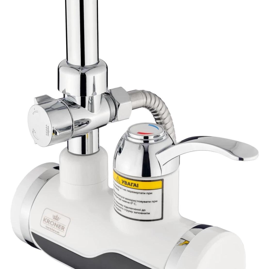 Проточный водонагреватель Kroner KRM Volt CW191MDS с дисплеем (CV023248) - фото 3 Проточный водонагреватель Kroner KRM Volt CW191MDS с дисплеем (CV023248) - фото 3