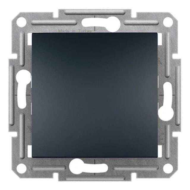 Вимикач 1-клавішний Schneider Electric EPH0100171 Asfora Антрацит (2983439087)