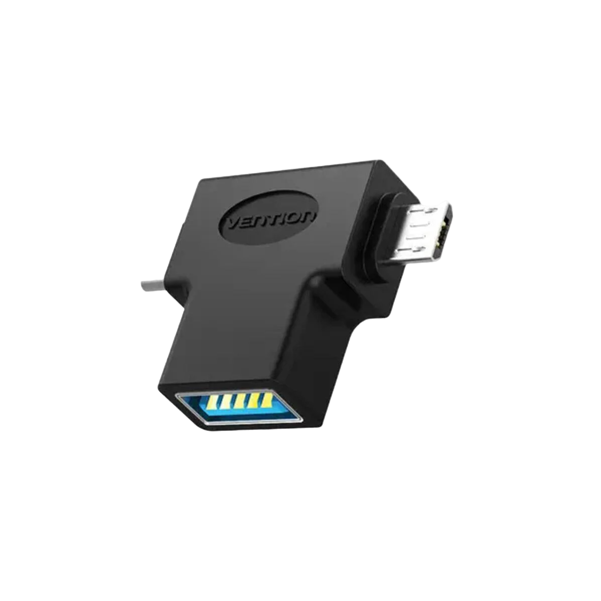 Переходник Vention OTG Adapter USB to Type-C&Micro USB For Android CDIB0 Black (577246)