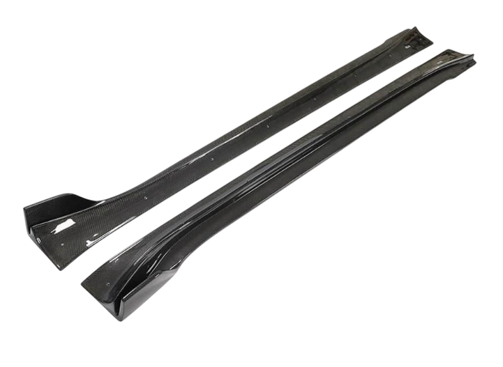 Накладки на пороги DDCarbon V1 для Tesla Model Y натуральный карбон (145900)