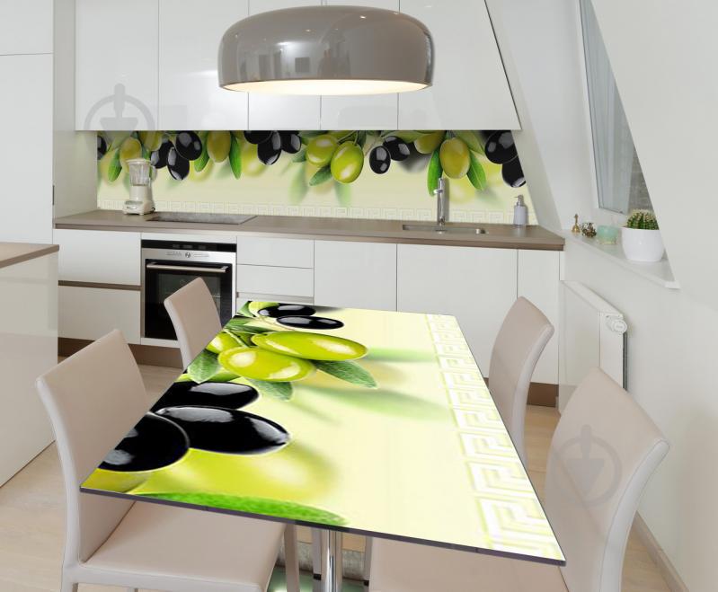 Наклейка 3Д виниловая на стол Zatarga «Глянцевые оливки» 600х1200 мм для домов, квартир, столов, кофейн, кафе