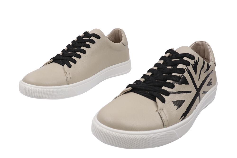 Кеди чоловічі Konors зі шкіри на низькому ходу на шнурівці р. 44 Бежевий (550-21DTC) - фото 5 Кеди чоловічі Konors зі шкіри на низькому ходу на шнурівці р. 44 Бежевий (550-21DTC) - фото 5