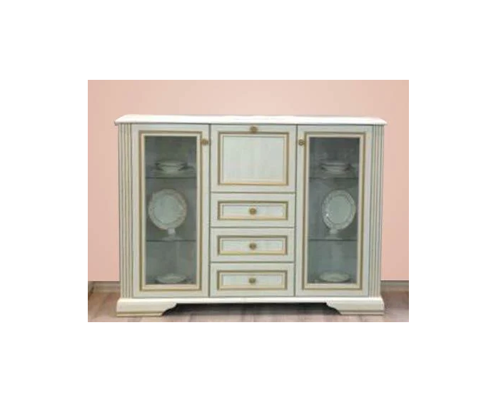 Комод в спальню Gerbor 2W3S1B Вайт ДСП/МДФ Сосна золотая - фото 3