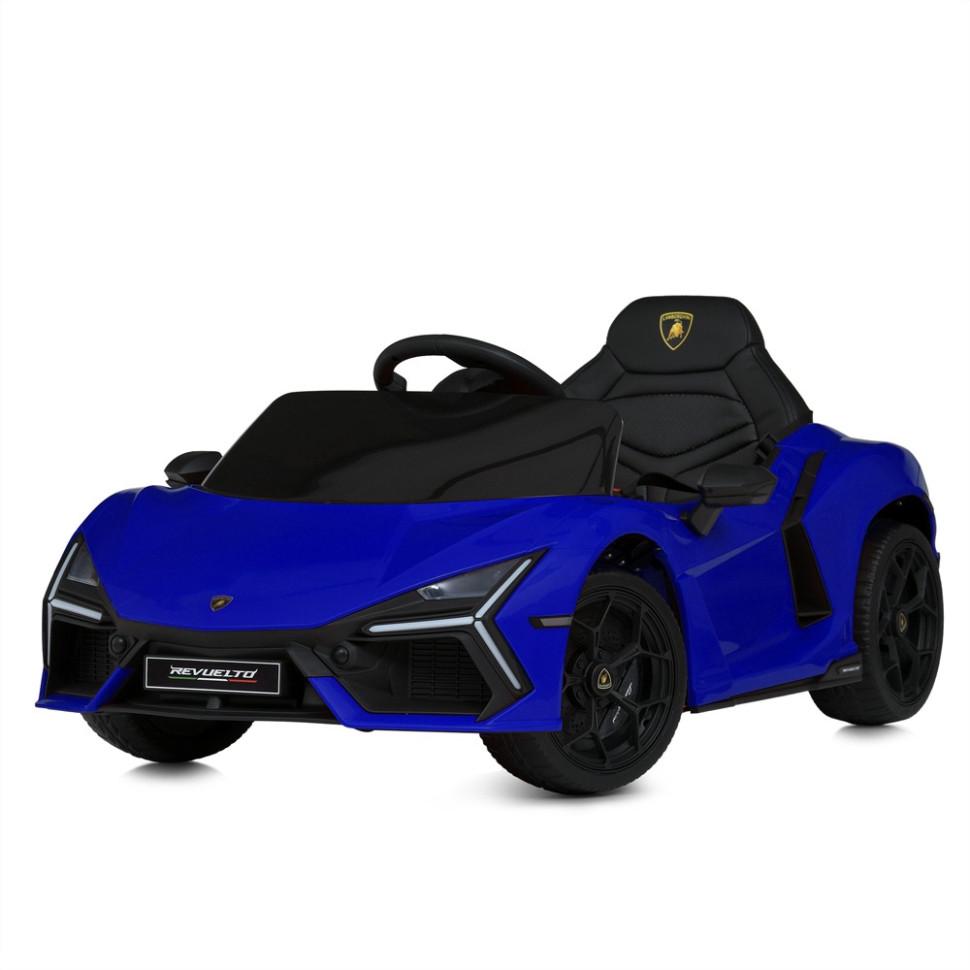 Детский электромобиль Lamborghini Bambi 12V 2x35W с пультом/5-точечным ременем Синий (DE-169-E-528)