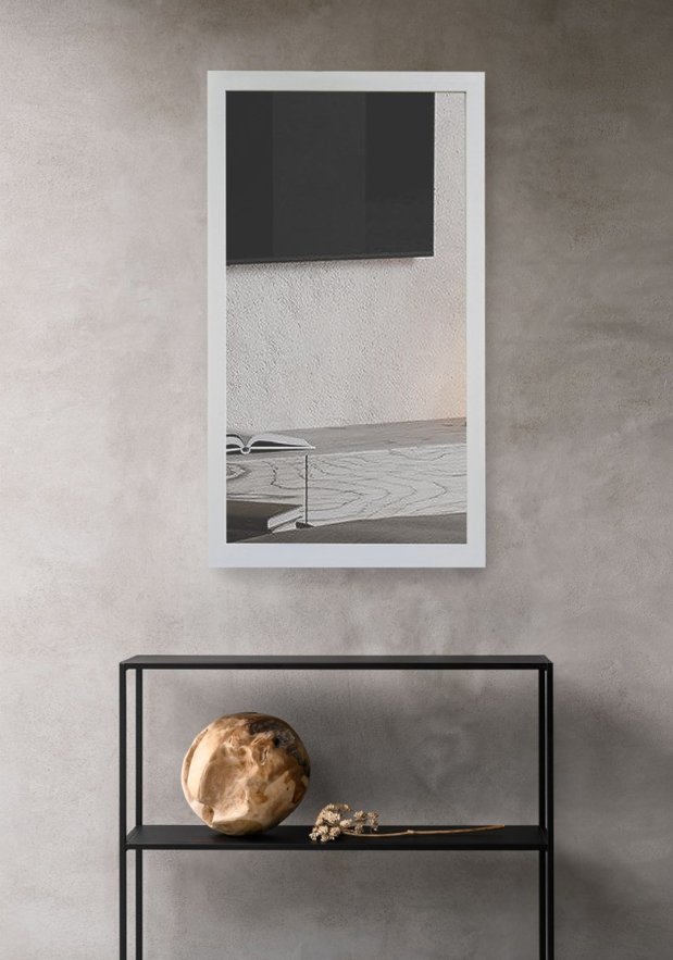 Дзеркало настінне CRYSTAL GLASS в рамці МДФ 1800 1300х700 мм Білий (С1867)