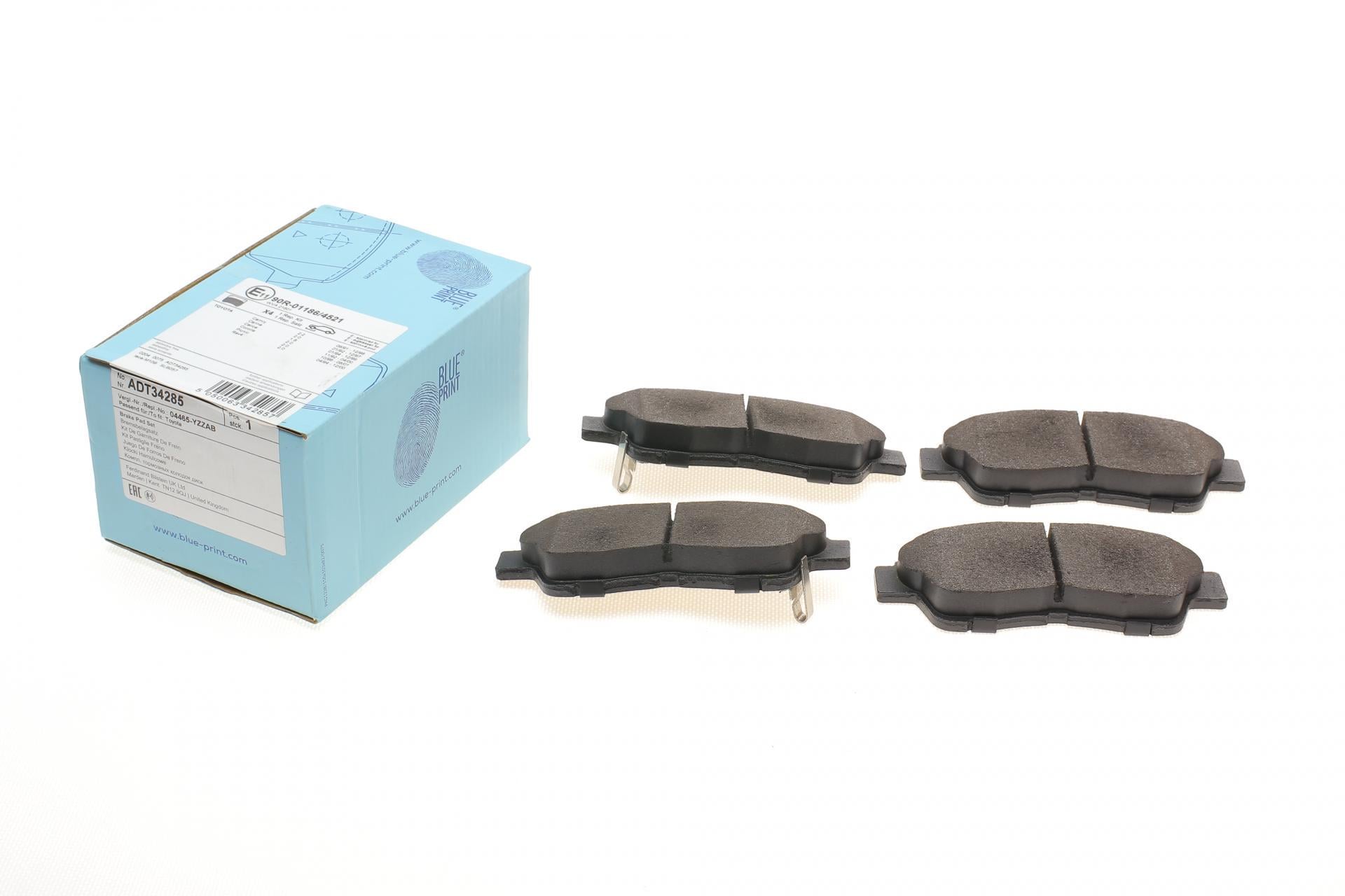 Колодки гальмівні передні BLUE PRINT ADT34285 Toyota Camry 90-02/Corolla 87-02/Rav4 94-00