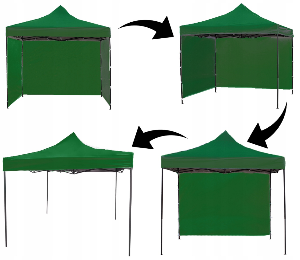 Павильон садовый Maltec 3 стены 3х3 м Зеленый (2155221261) - фото 6 Павильон садовый Maltec 3 стены 3х3 м Зеленый (2155221261) - фото 6