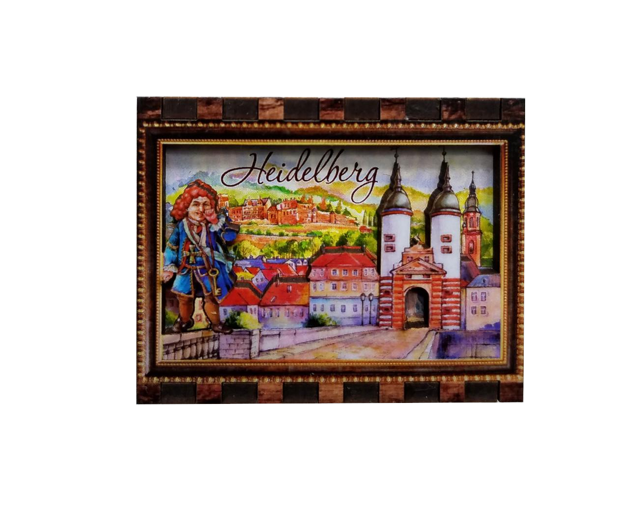 Магнитный сувенир спички Heidelberg из дерева 54х45х20 мм (1164458197)