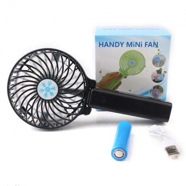 Вентилятор ручний Handy Mini Fan USB зі складною ручкою Чорний (14424282) - фото 5