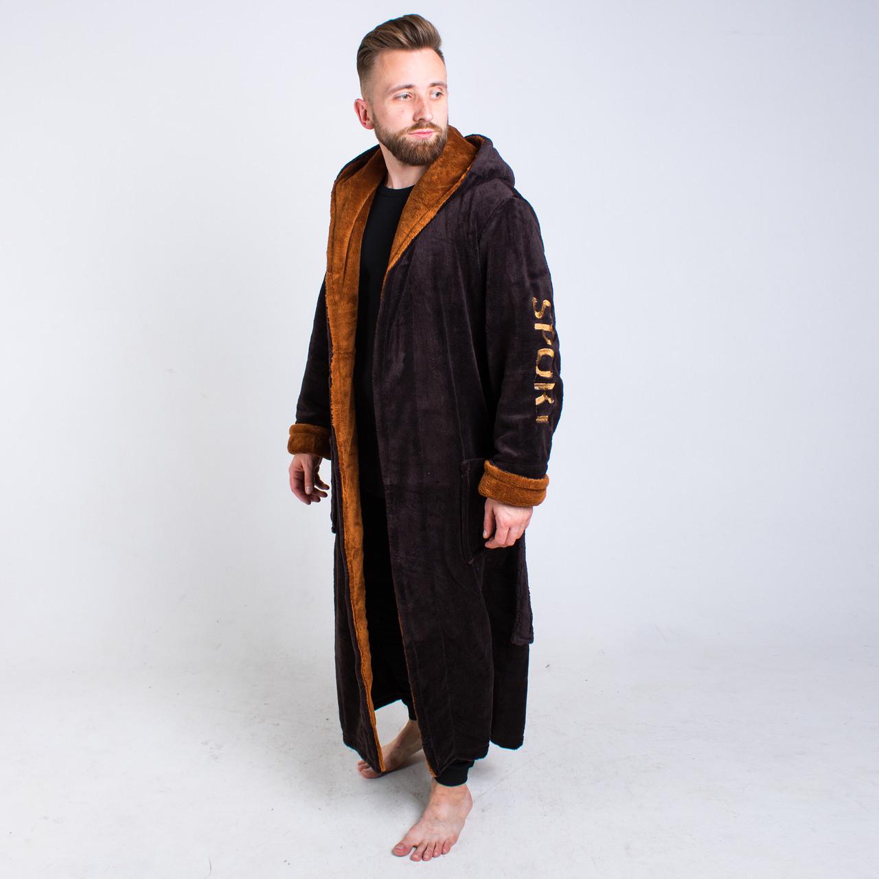 Халат мужской махровый 4XL Шоколадный (58-60) - фото 5 Халат мужской махровый 4XL Шоколадный (58-60) - фото 5