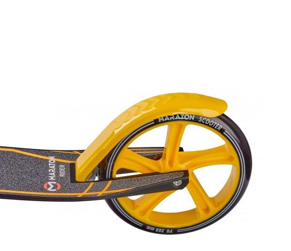 Самокат Maraton RIDER 2021 с фонариком Желтый - фото 5 Самокат Maraton RIDER 2021 с фонариком Желтый - фото 5