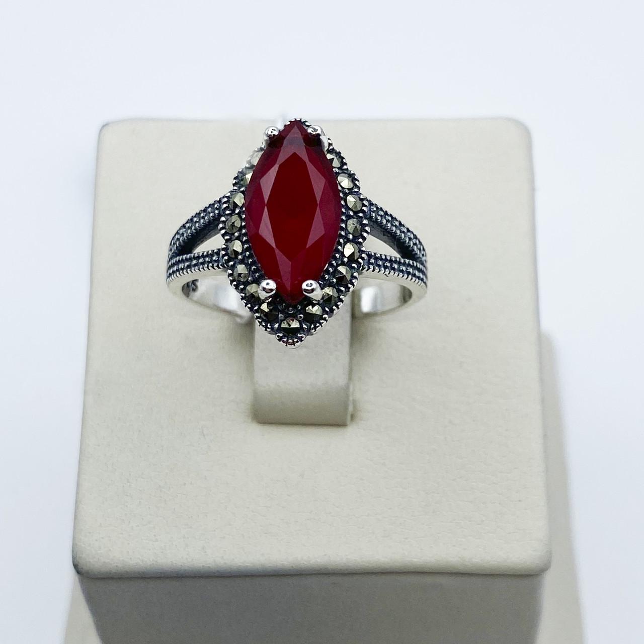 Кольцо серебряное с рубином р. 18,5 4,29 г (2046575213)