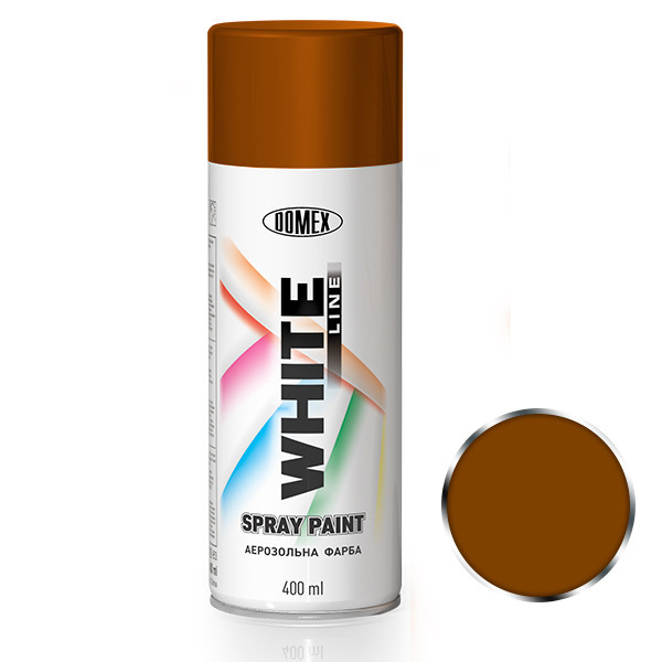 Аерозольна фарба DOMEX WHITE LINE 400 мл RAL8014 Коричневий (2609002314)