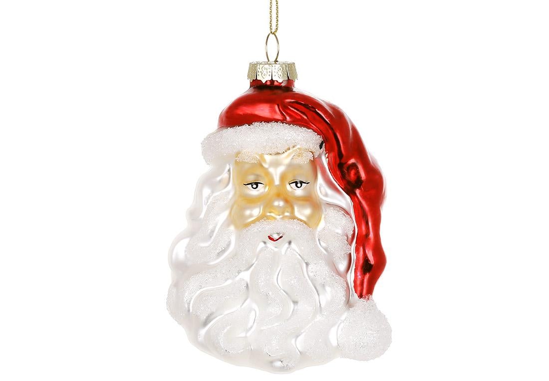 Игрушка на елку стеклянная BonaDi Санта 10 см (108-840)