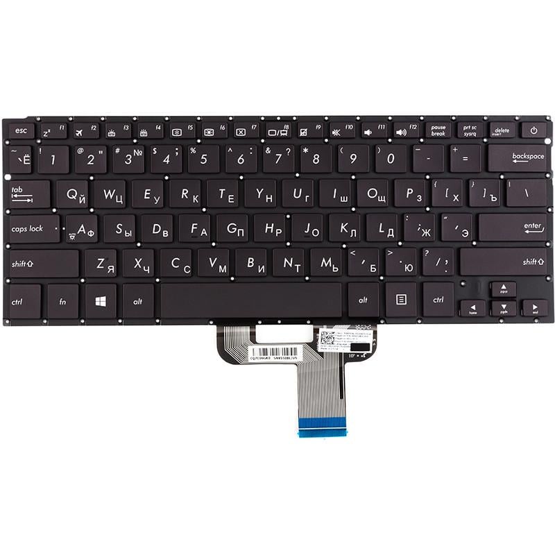 Клавиатура Power для ноутбука ASUS Zenbook RX410U без фрейма подсветка Черный