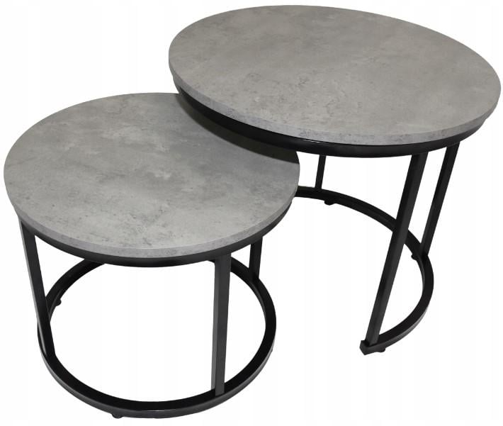 Журнальный столик круглый Bonro B-012 2в1 Серый (4882)