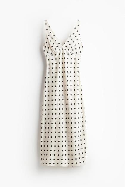 Платье H&M 1240419П Горох S Белый Платье H&M 1240419П Горох S Белый