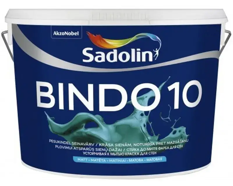 Краска для стен латексная матовая Sadolin Bindo 10 0,84 л BC Бесцветный (2889892240)