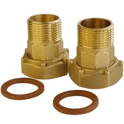 Комплект штуцеров VA для счетчика латунный 1 1/4"х1" ВЗ штампованный с прокладкой (Б2745КбА)