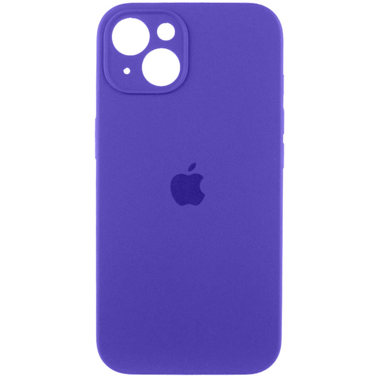 Противоударный чехол для Apple iPhone 15 Silicone Full Case AA Camera Protect / Dark Purple