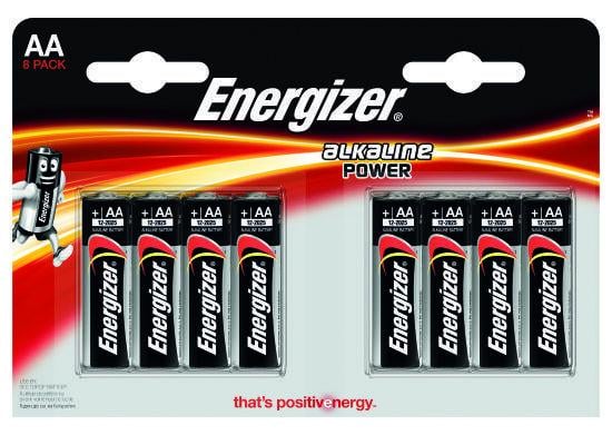 Батарейка щелочная Energizer Alkaline Power LR6 8 шт. (2143987651) - фото 1