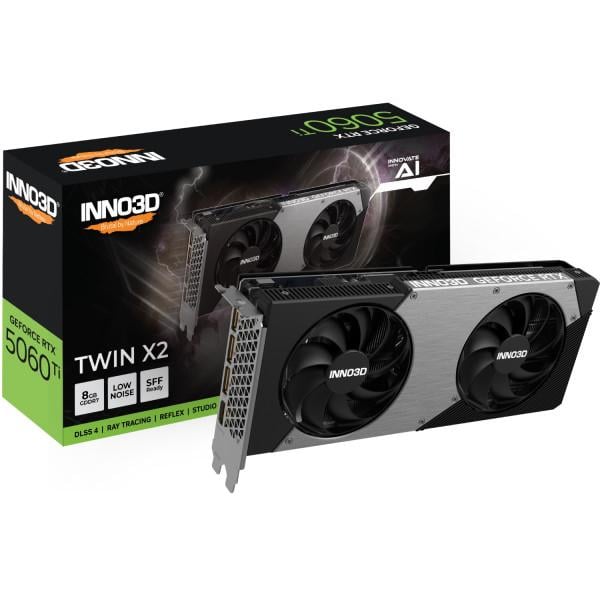 Відеокарта Inno3D GeForce RTX 5060 Ti Twin X2 (N506T2-08D7-193075N) - фото 3 Відеокарта Inno3D GeForce RTX 5060 Ti Twin X2 (N506T2-08D7-193075N) - фото 3