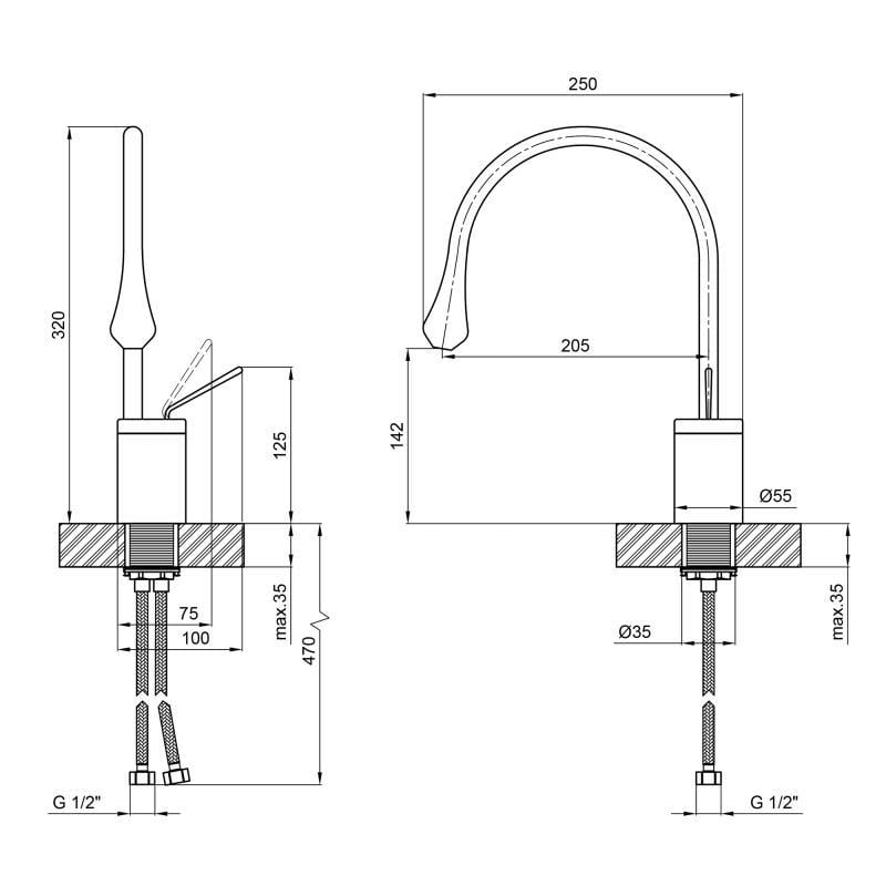 Змішувач для раковини Qtap Virgo 1066103B (SD00047489) - фото 2