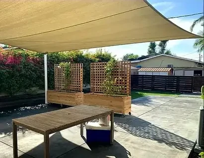 Тент від сонця прямокутник 4х6 м Бежевий - фото 8