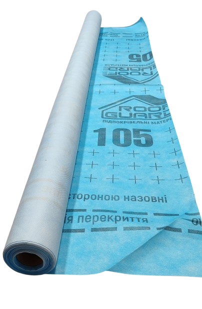 Мембрана RoofGuard ЕСО гідроізоляційна супердифузійна тришарова 105 г/м2 рулон 15 м2 (26738337) - фото 3 Мембрана RoofGuard ЕСО гідроізоляційна супердифузійна тришарова 105 г/м2 рулон 15 м2 (26738337) - фото 3